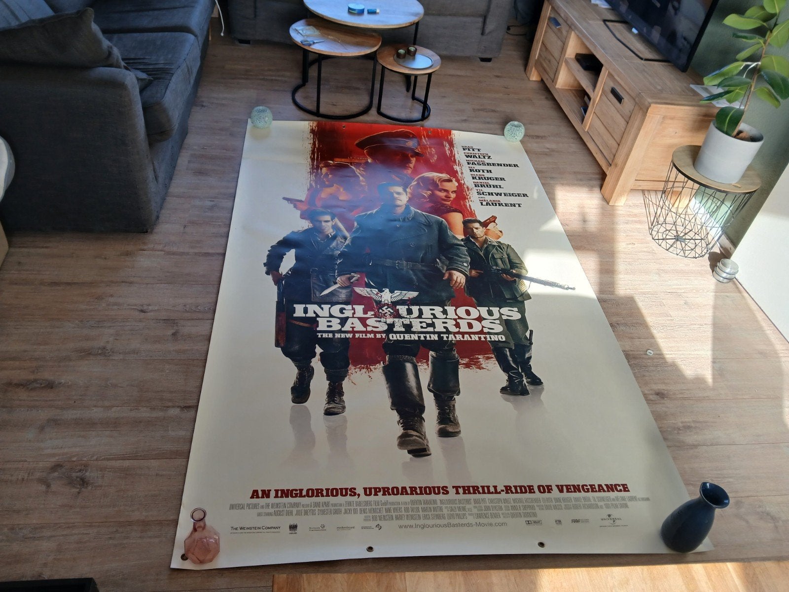 Inglorious basterds bioscoop banner 245x154, Ophalen, Deurposter of groter, Film en Tv