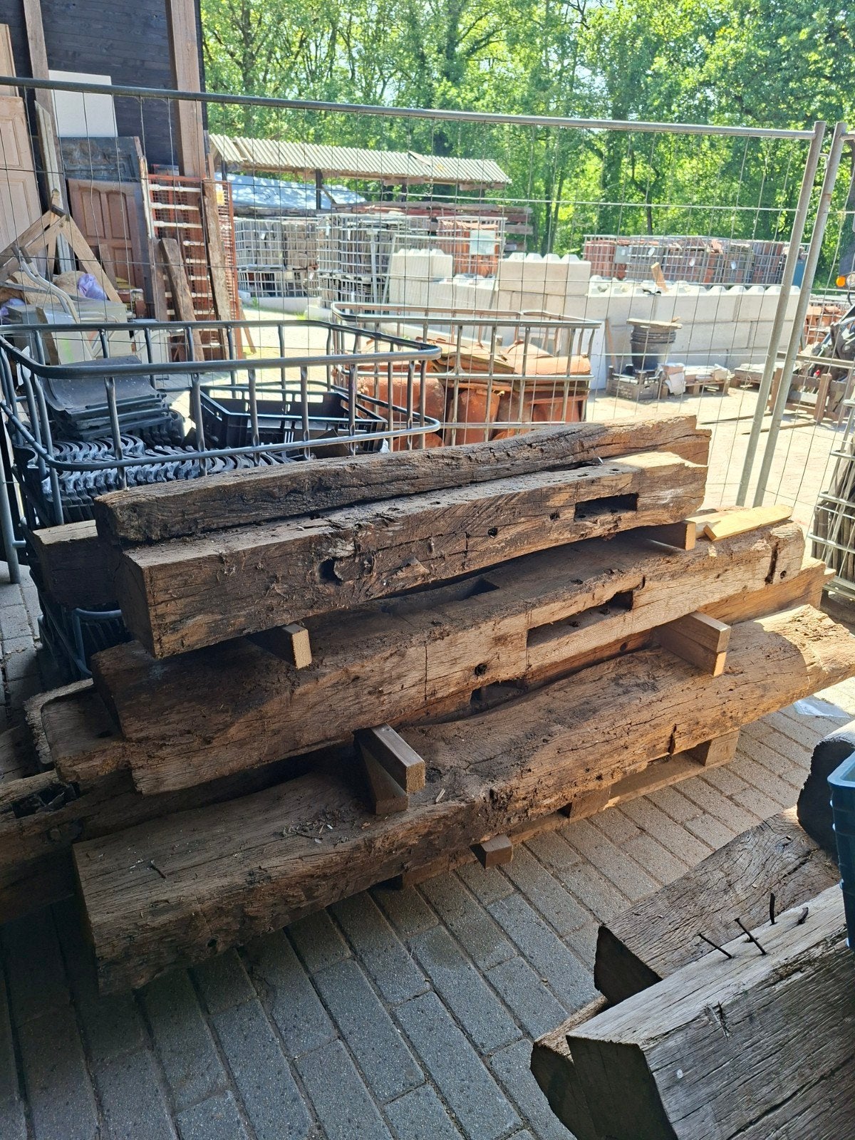 Eiken planken, balken en sporen