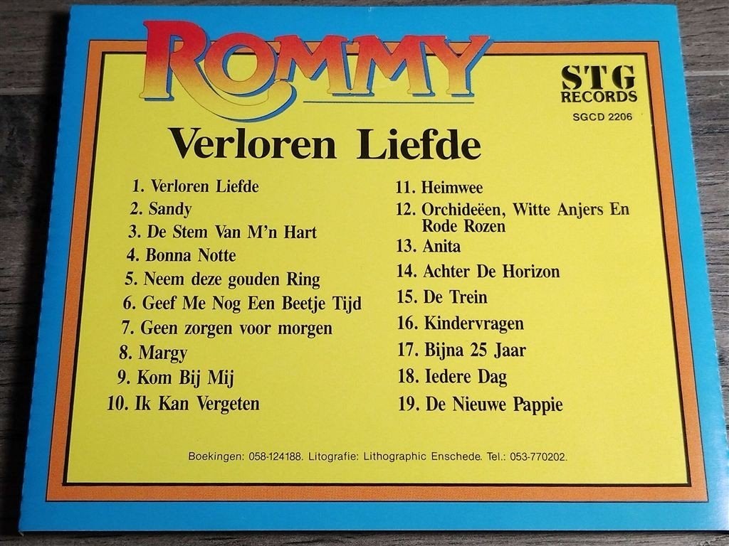 Rommy – Verloren Liefde, Ophalen of Verzenden, Zo goed als nieuw, Levenslied of Smartlap
