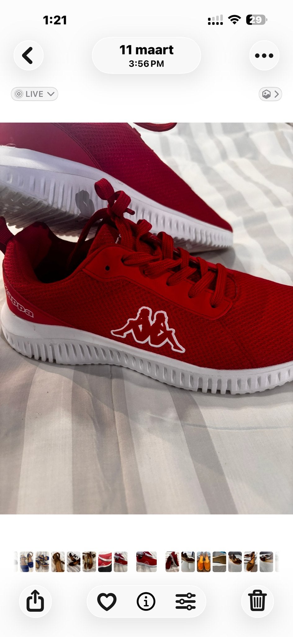 Kappa Sneakers Maat 42 - Zo goed als nieuw, Ophalen of Verzenden, Zo goed als nieuw, Rood, Sneakers of Gympen