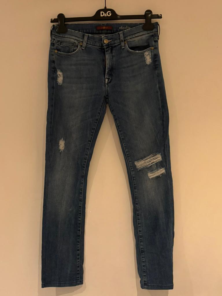 7 for all mankind jeans maat 28, Kleding | Dames, Spijkerbroeken en Jeans, Ophalen of Verzenden, Zo goed als nieuw, Blauw, W28 - W29 (confectie 36)