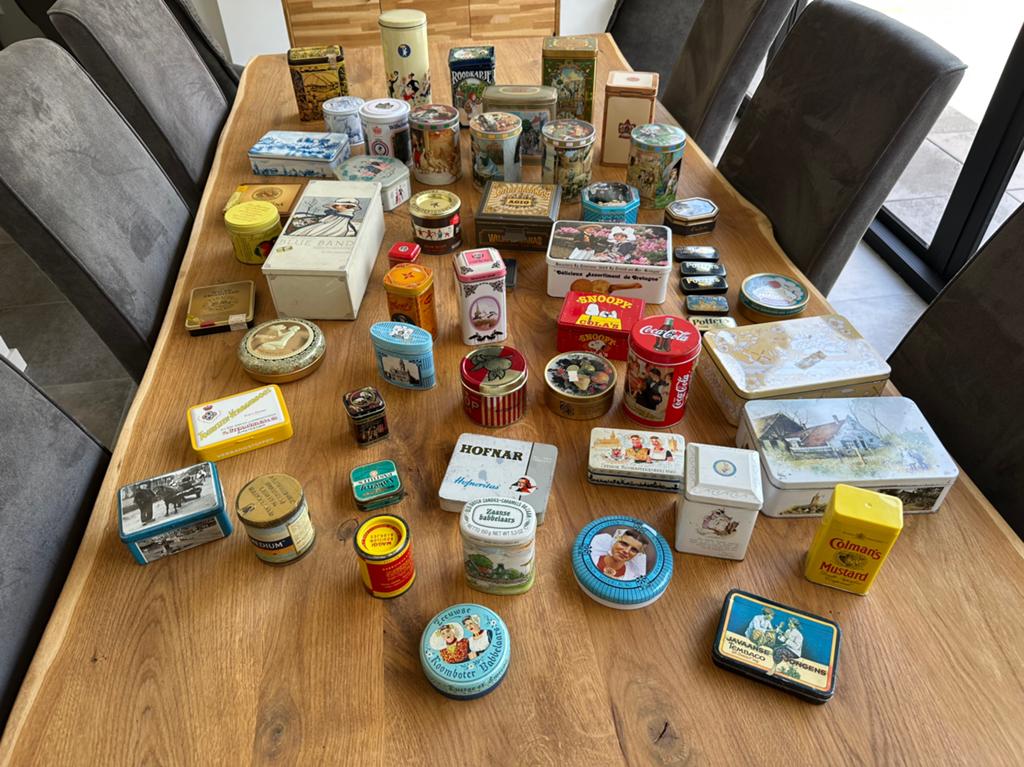 Mega verzameling vintage blikken, Verzamelen, Blikken, Ophalen, Gebruikt, Overige, Overige merken