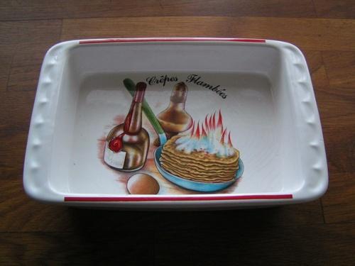 Crepes flambees schaaltje. Oven., Ophalen of Verzenden, Overige stijlen, Aardewerk, Schaal of Schalen