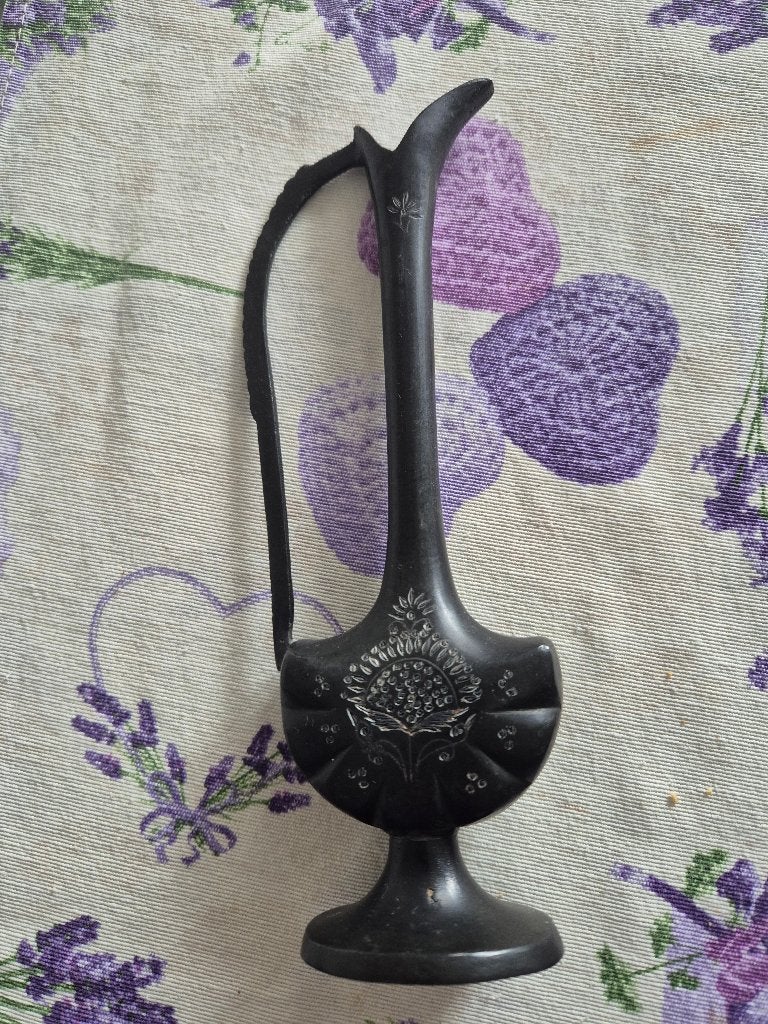 Bidri Metalen Kan - 20 cm hoog met Inleg, Ophalen of Verzenden