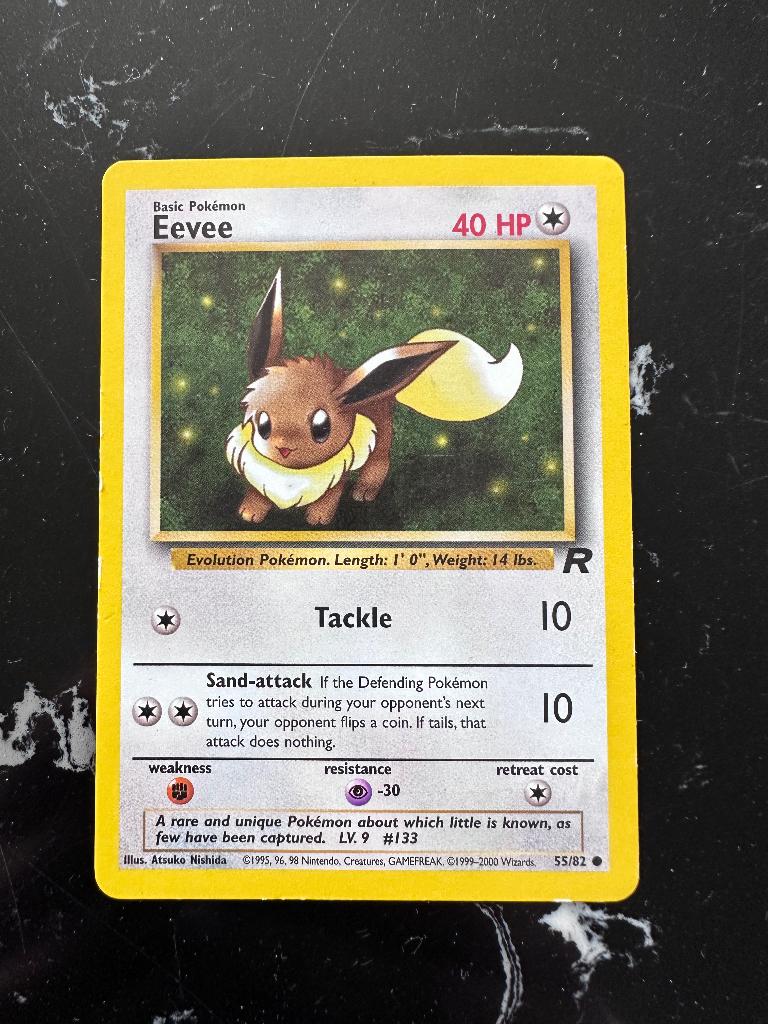 Eevee pokemon kaart, Ophalen of Verzenden, Zo goed als nieuw, Losse kaart