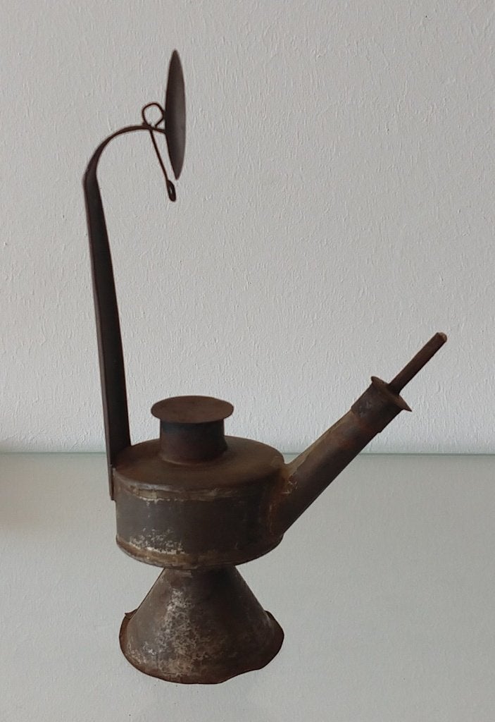 antiek olie lampje, volgnr 7, Ophalen of Verzenden