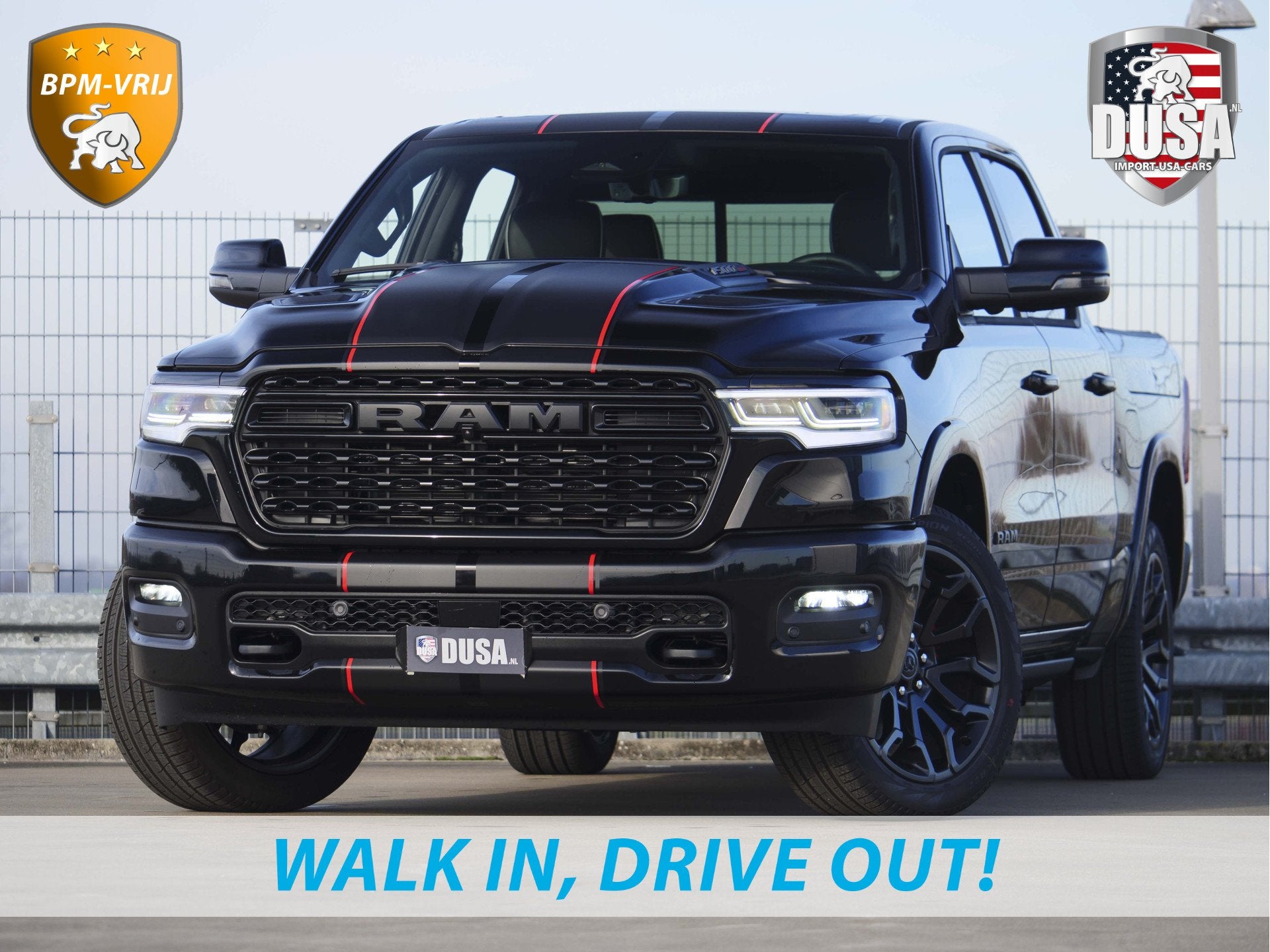 Dodge Ram Pick Up trucks | Grote voorraad BPM - VRIJ | Sinds, Auto's, Zwart, Leder, Bedrijf, Nieuw