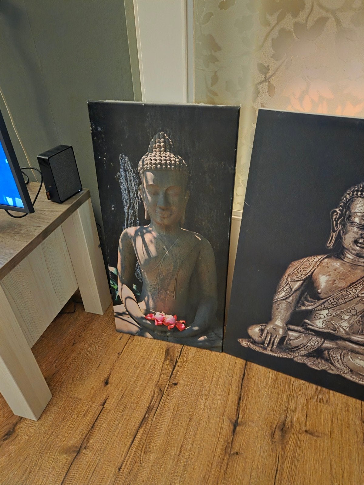 Boeddha 3-luik schilderijen, Ophalen, 50 – 75, Zo goed als nieuw, Schilderij