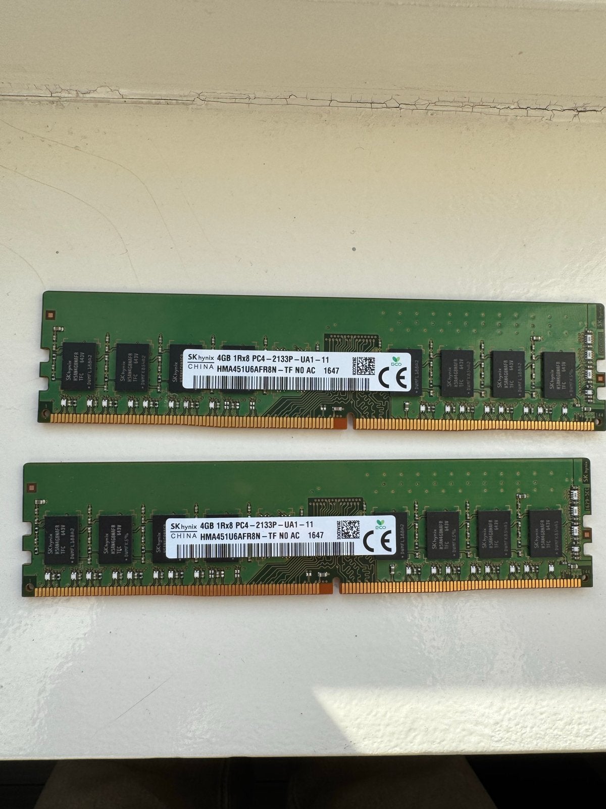 SK Hynix 8GB (2x4GB) DDR4 RAM 2133MHz Desktop, Gebruikt, DDR4, 8 GB, Ophalen of Verzenden