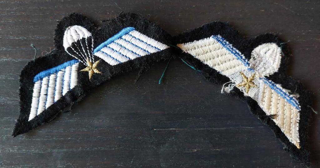 2x Parawing brevet A Nederlands leger embleem badge, Verzamelen, Ophalen of Verzenden, Landmacht, Nederland, Embleem of Badge