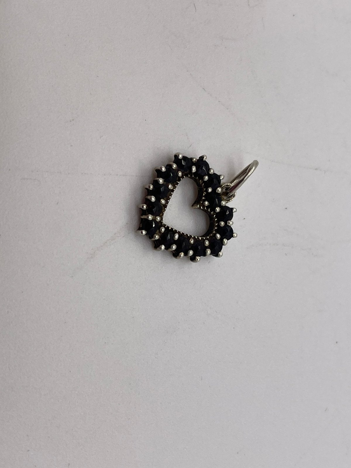 E449 Prachtige zilveren hanger hart met granaat, Sieraden, Tassen en Uiterlijk, Antieke sieraden, Ophalen of Verzenden, Zilver