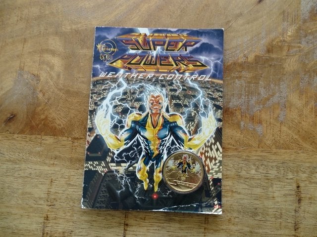 Australie coin card 1 dollar Super power weather control, Postzegels en Munten, Munten | Oceanië, Verzenden, Losse munt