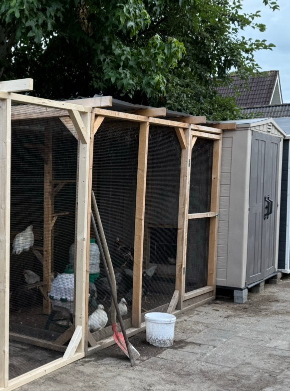 Kippenhok keter huisje met ren, Ophalen, Gebruikt, Kippenhok of Kippenren