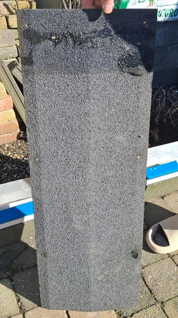 Dakpanplaat grijs, Doe-het-zelf en Verbouw, Dakpannen en Dakbedekking, Ophalen, Zwart, Minder dan 5 m²