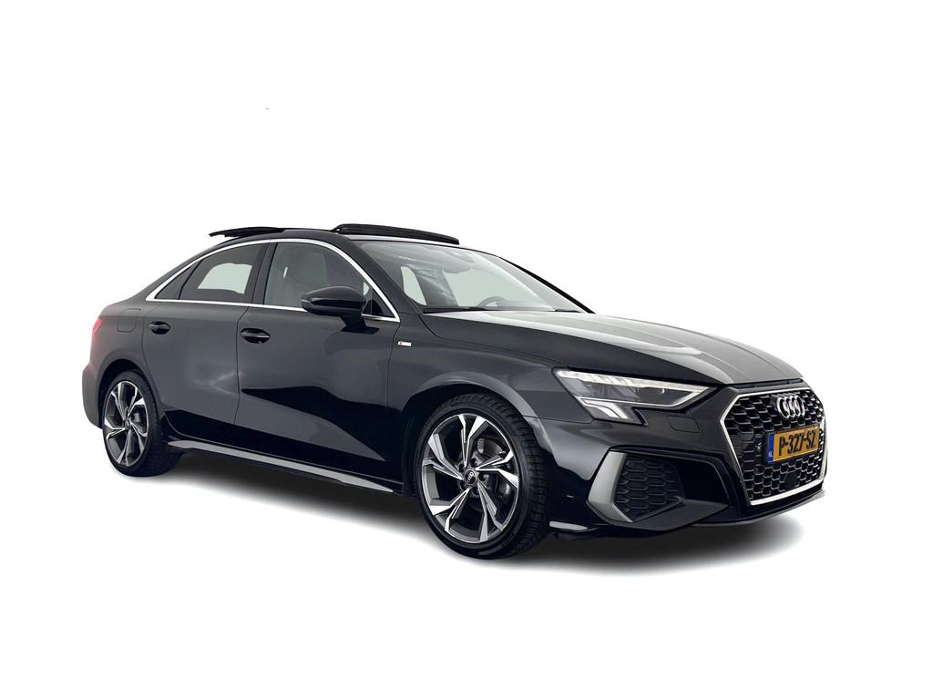 Audi A3 Limousine 30 TFSI S-Line Edition (INCL-BTW) Aut. *PA, Auto's, Audi, Gebruikt, Zwart, Bedrijf, Traction-control
