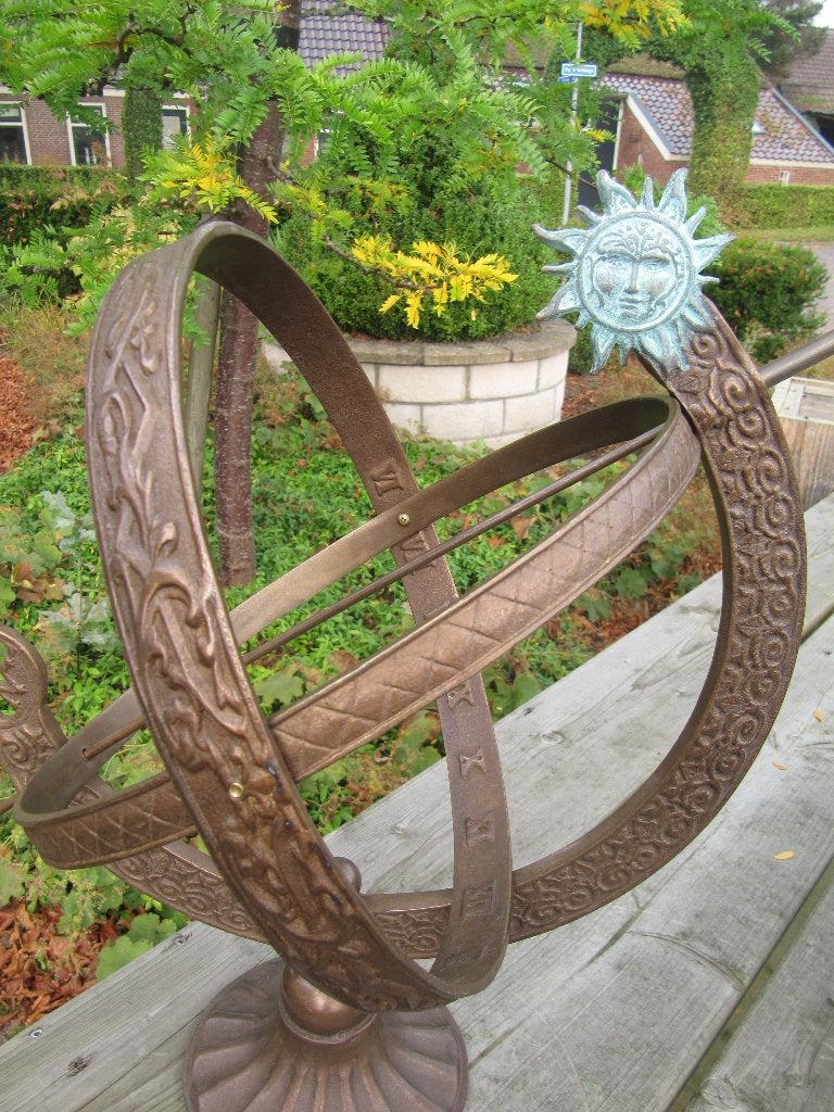 zonnewijzer / BRONZEN ZONNEWIJZER / BRONS/nieuw, Nieuw, Info@huisentuindecoratiemarie.nl, Huis en tuin decoratie marie, Peize