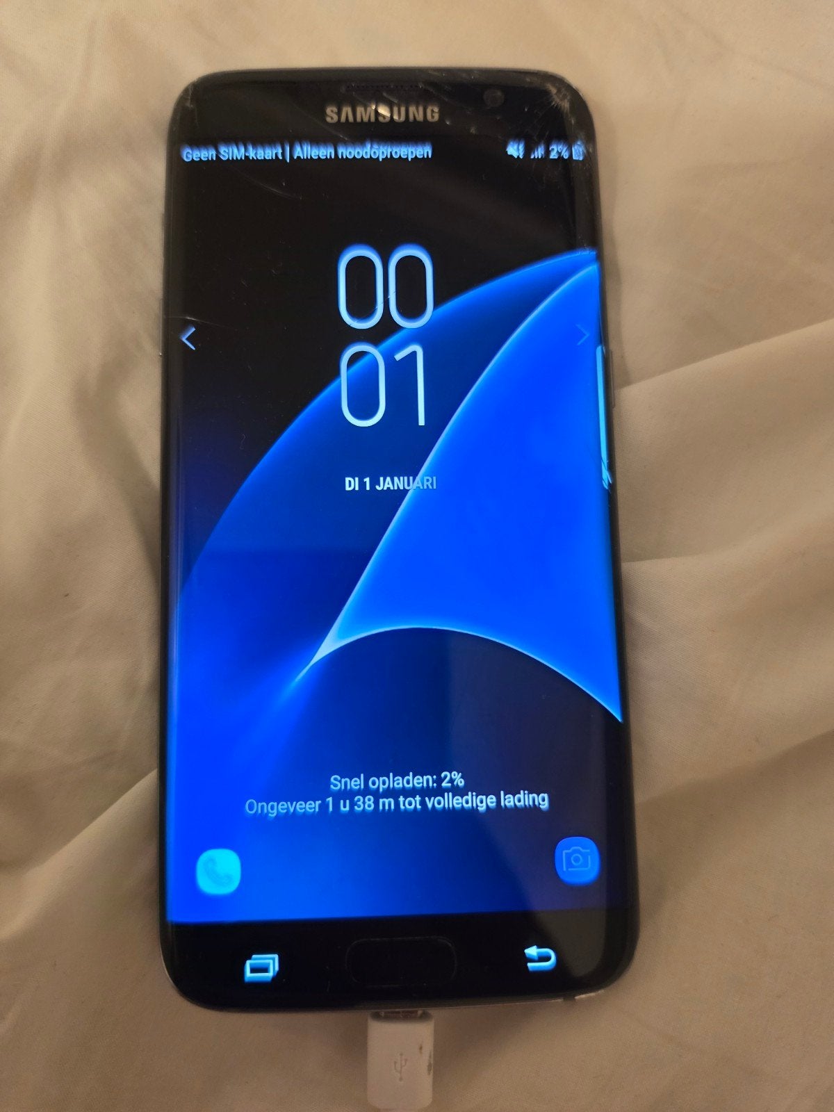 Samsung Galaxy S7 Edge - Zwart - Gebruikt, Telecommunicatie, Mobiele telefoons | Samsung, Gebruikt, Zwart, Ophalen of Verzenden