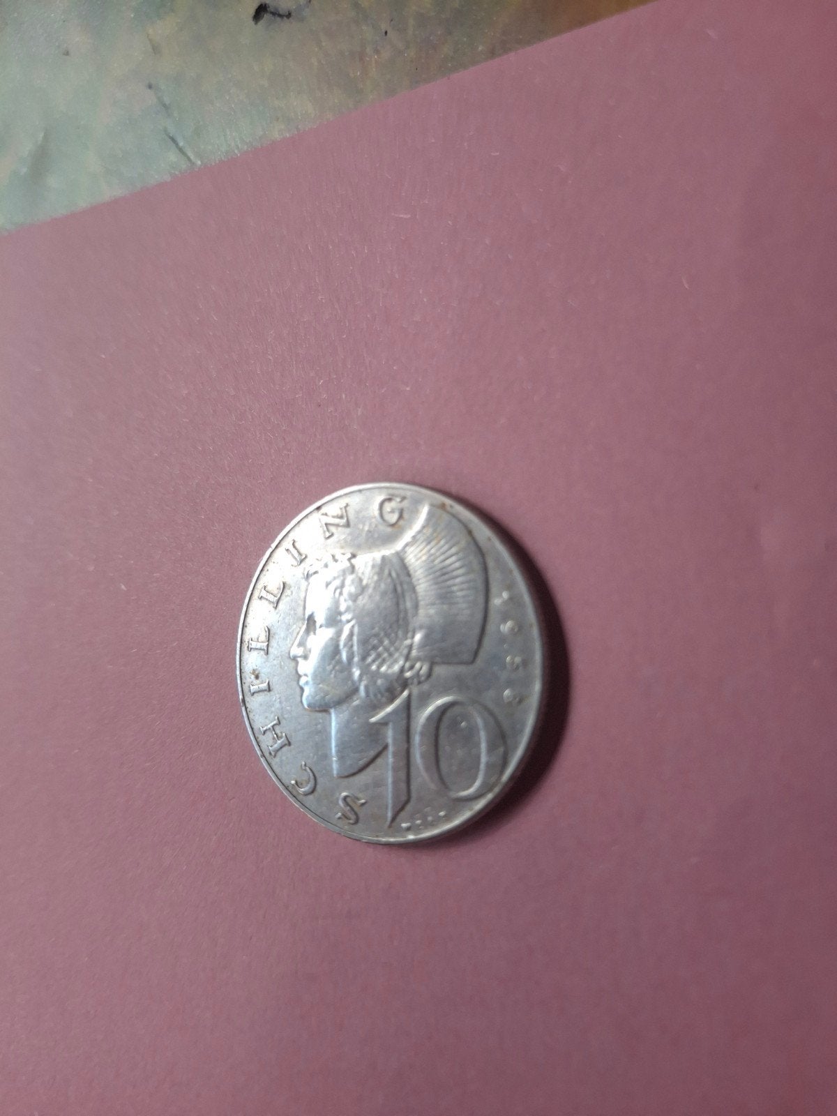 Zilveren Oostenrijkse vintage 10 schilling munt uit 1958, Ophalen of Verzenden, Oostenrijk, Losse munt, Zilver