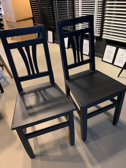 6 houten stoelen in jaren ’30 stijl, Ophalen, Gebruikt, Zwart, Jaren 30 stijl