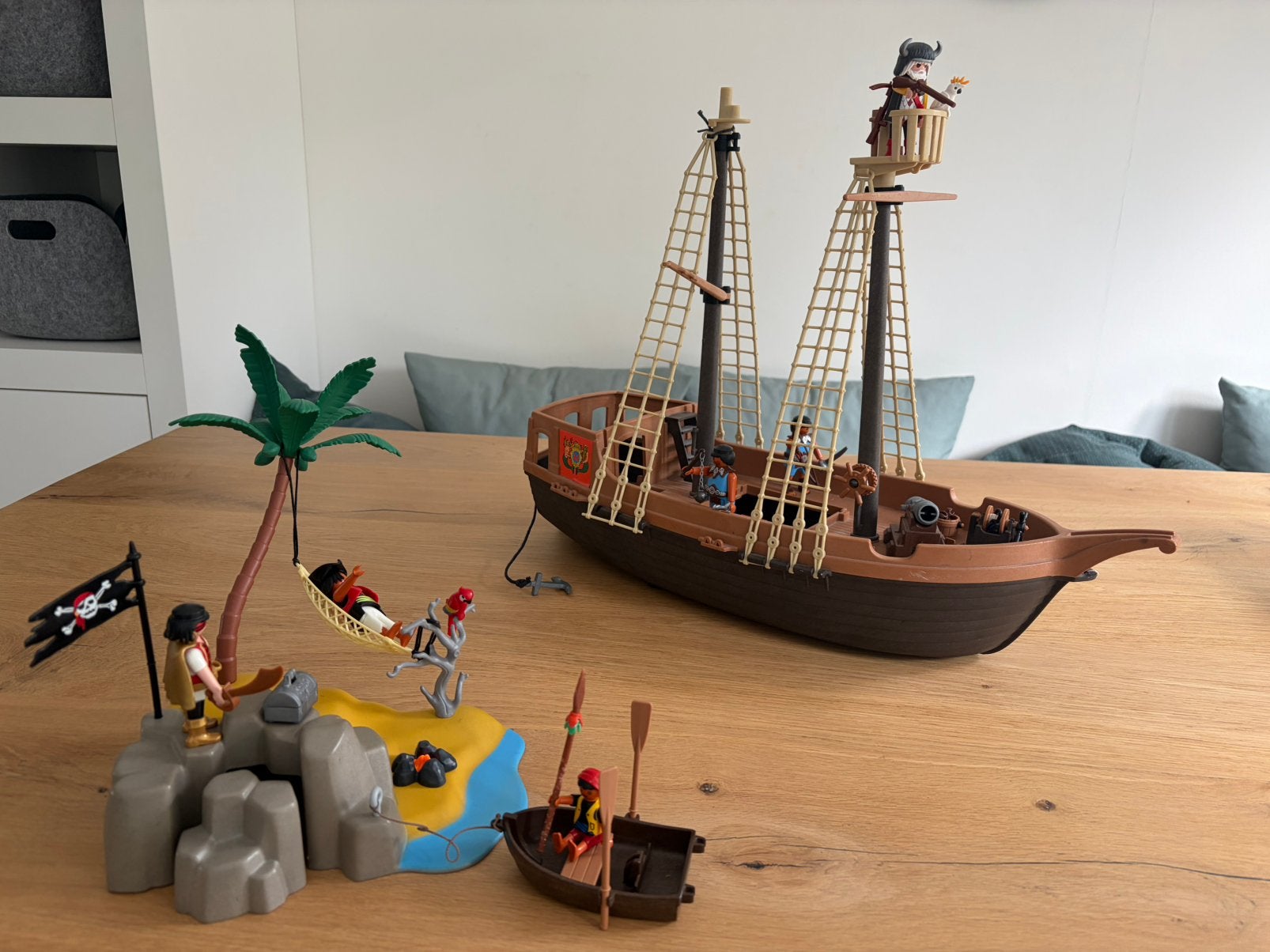 Playmobil Piraten eiland en Piraten schip., Kinderen en Baby's, Ophalen of Verzenden, Zo goed als nieuw