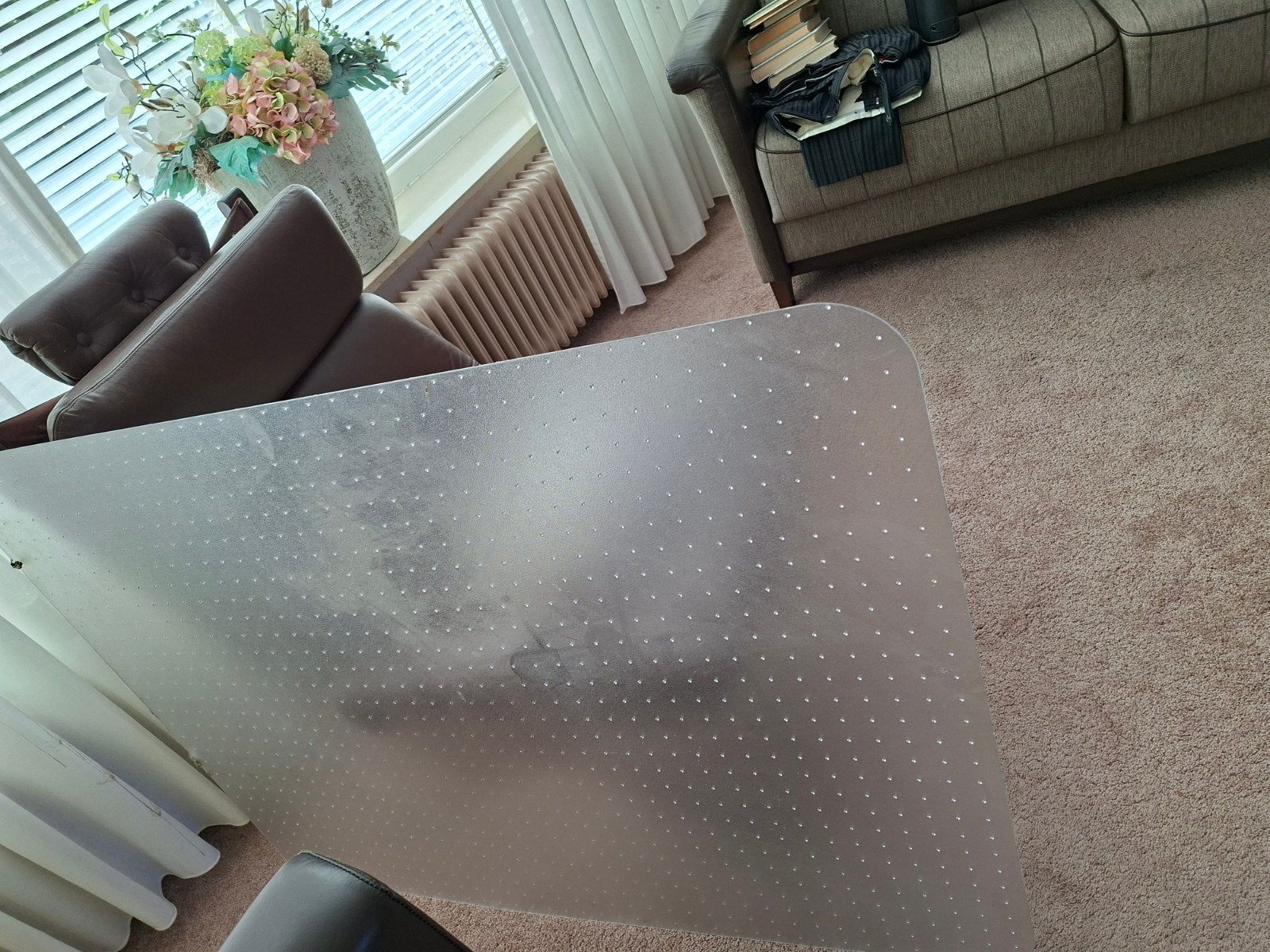 Transparante Vloerbeschermer voor Tapijt, Ophalen, Gebruikt