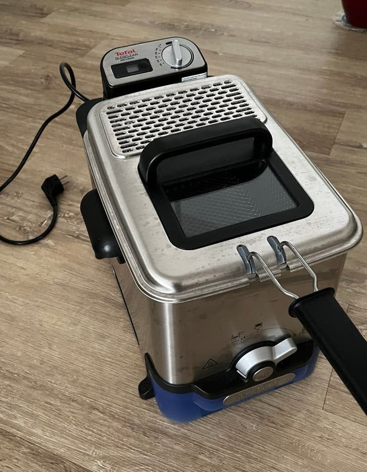 Tefal Oleoclean Pro FR8040 3,5L – RVS friteuse, 3 tot 4 liter, Ophalen of Verzenden, Gebruikt, Uitneembare binnenpan