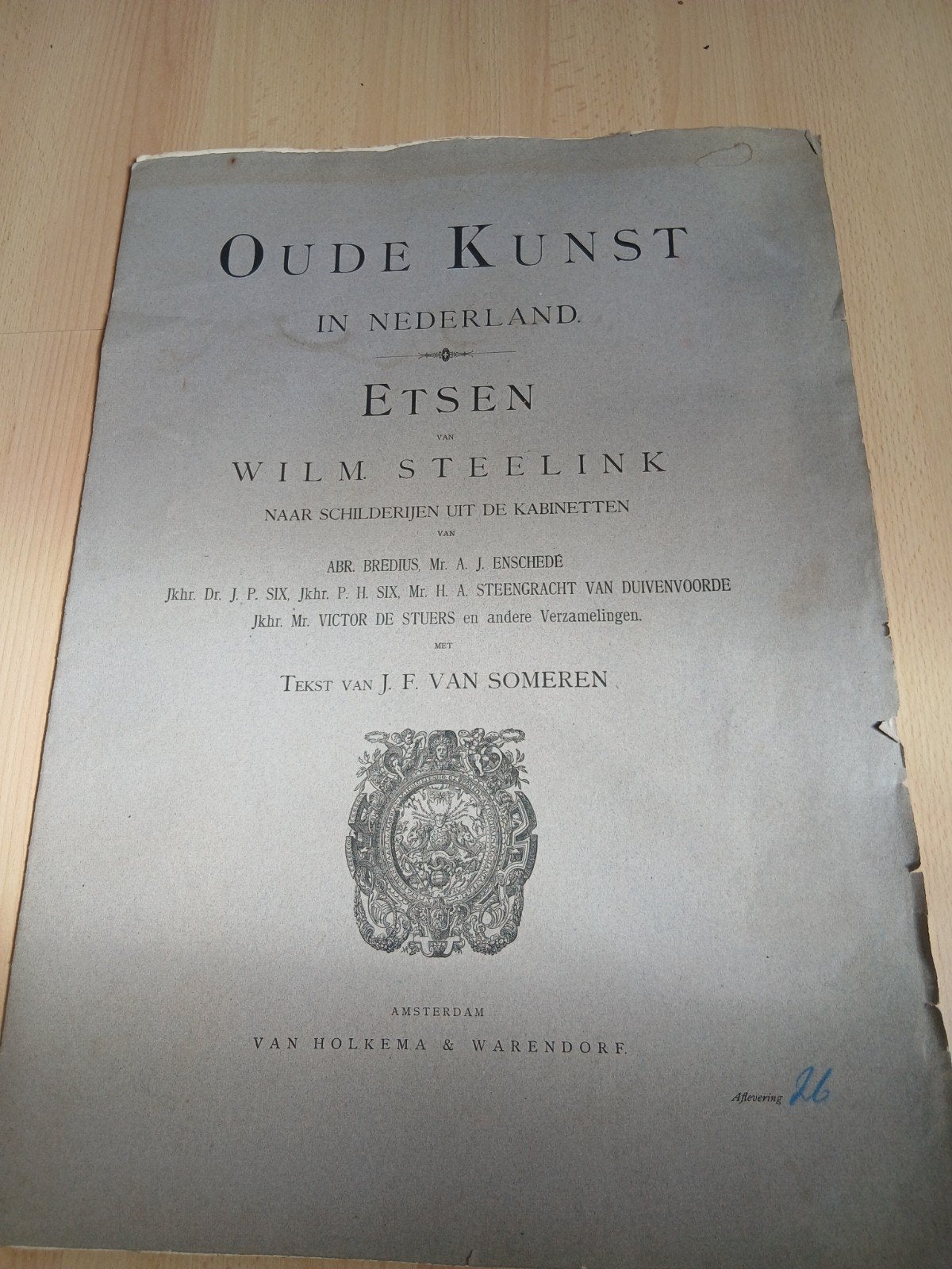 Oude titelpagina's "Oude Kunst" in Nederland etsen, Antiek en Kunst, Ophalen of Verzenden
