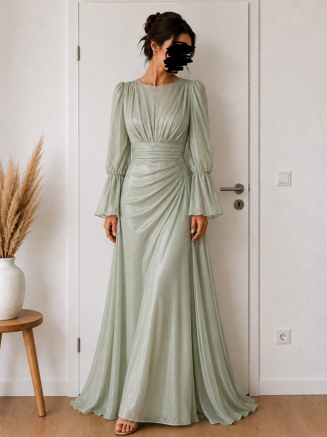 Prachtige Luxe Avondjurk / Galajurk Mintgroen – Maat 38, Kleding | Dames, Maat 38/40 (M), Ophalen of Verzenden, Zo goed als nieuw