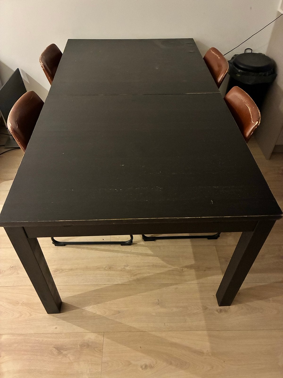 Uitschuifbare eettafel - 95x175cm, Ophalen, Gebruikt, 50 tot 100 cm, 150 tot 200 cm