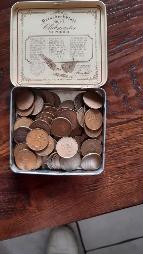 Bakje met hollandse 5 cent muntjes vanaf 1950, Ophalen of Verzenden, Nederland, Munten