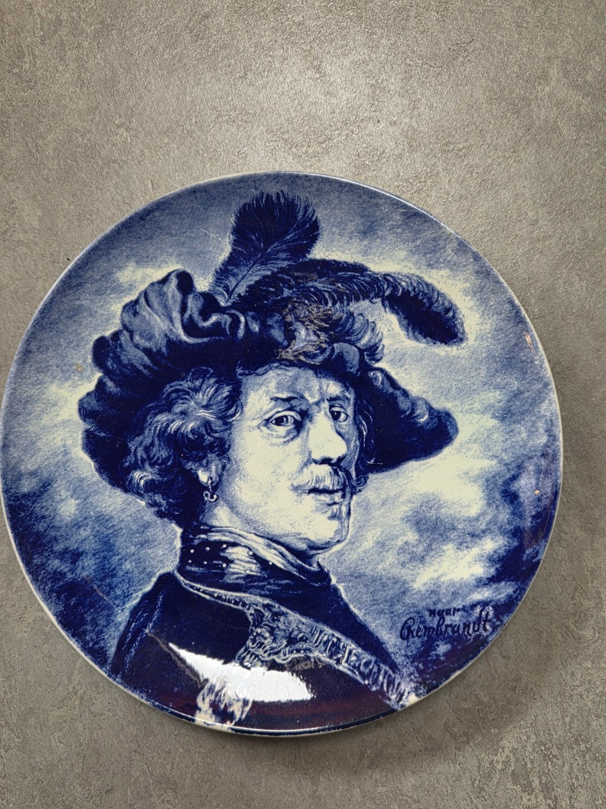 Delfts Blauw Boch La Louvière Rembrandt Sierbord, Ophalen of Verzenden