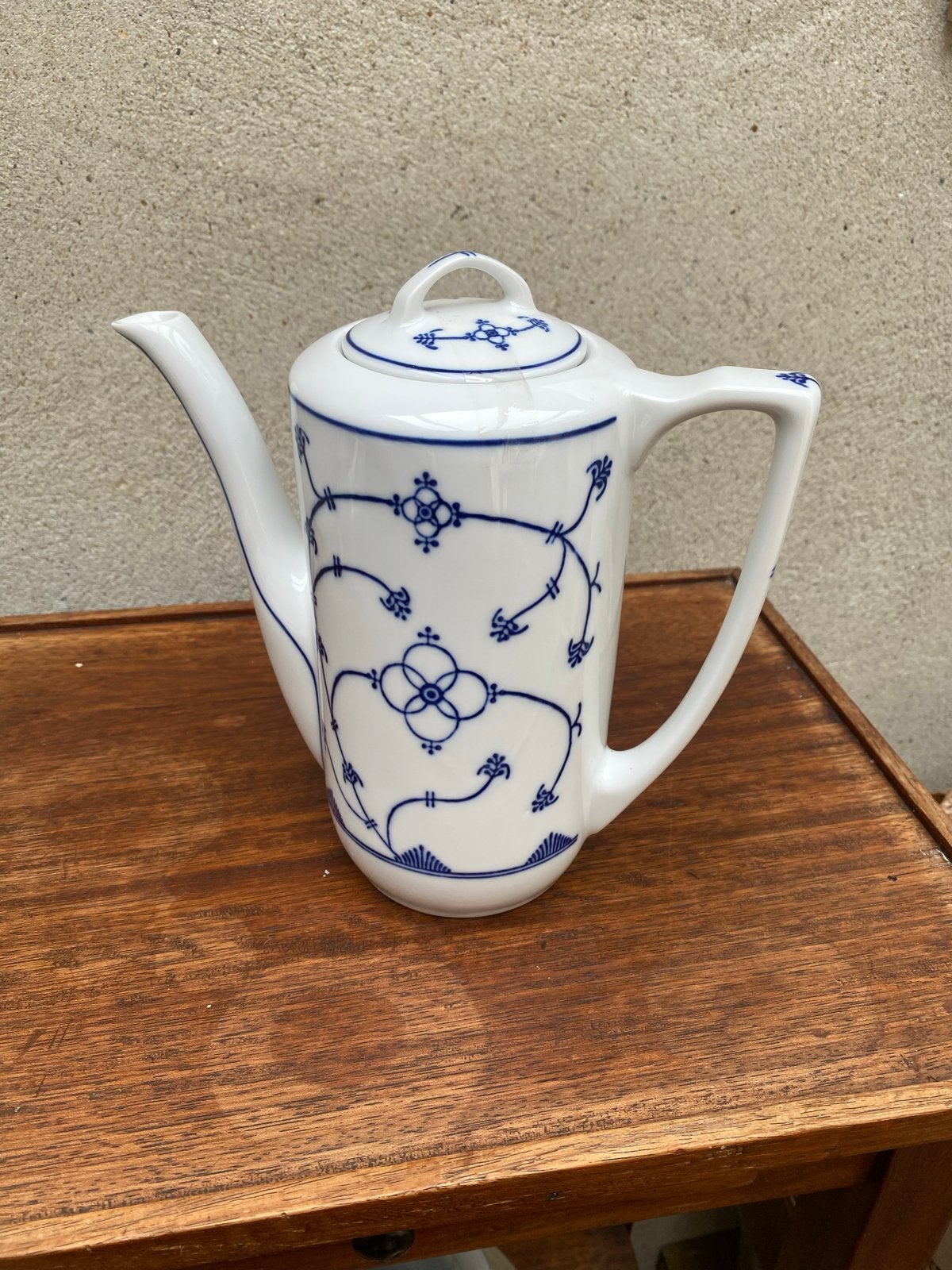 Jäger Eisenberg Porseleinen Koffiepot - Blauw Uienpatroon, Ophalen of Verzenden