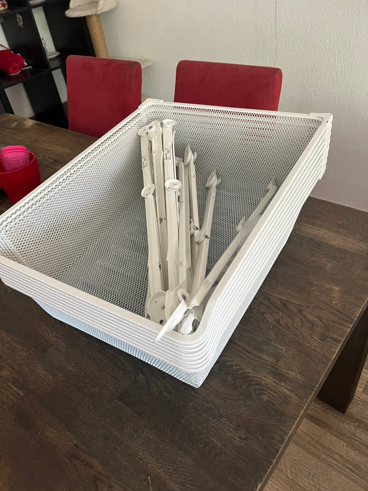 IKEA KOMPLEMENT Fijndraadmand met uittrekrail, wit, Huis en Inrichting, Kasten | Overige, Ophalen, Zo goed als nieuw