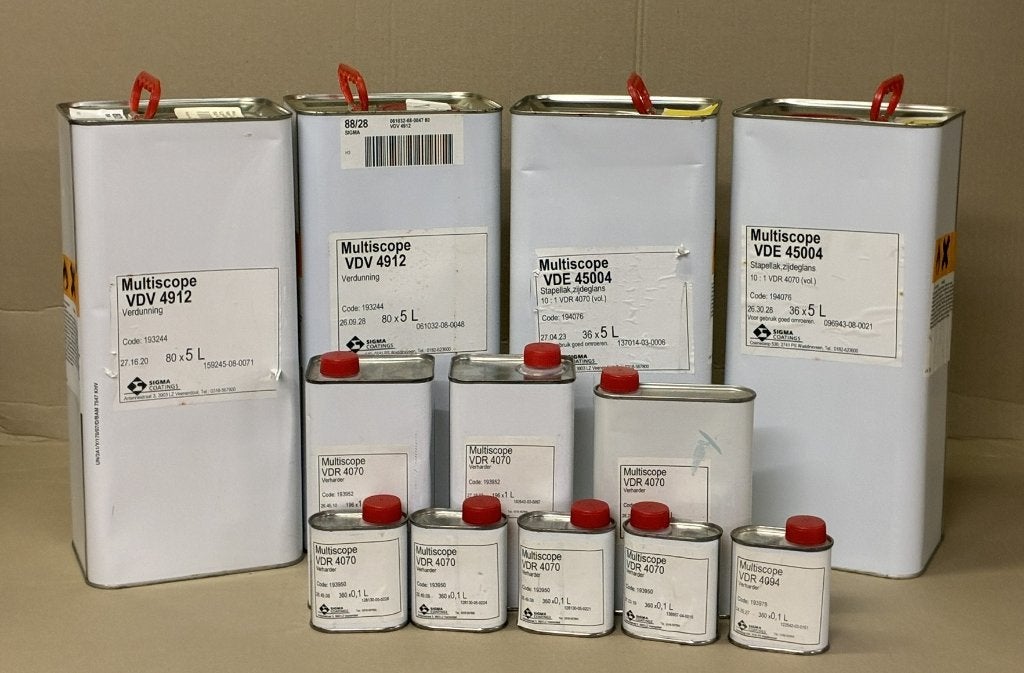 VEVEO 10 liter stapellak met harder en verdunner, Ophalen, Nieuw, Overige kleuren, Lak