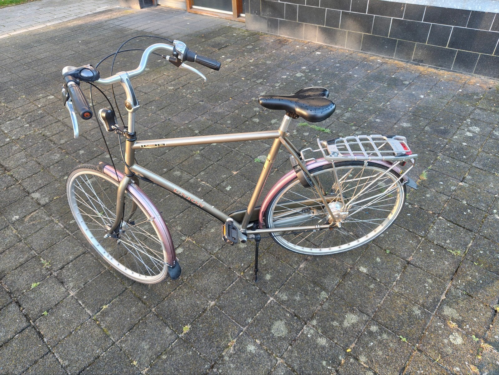Union flamingo fiets met defecte achterband, Ophalen, Gebruikt, Overige merken, Versnellingen