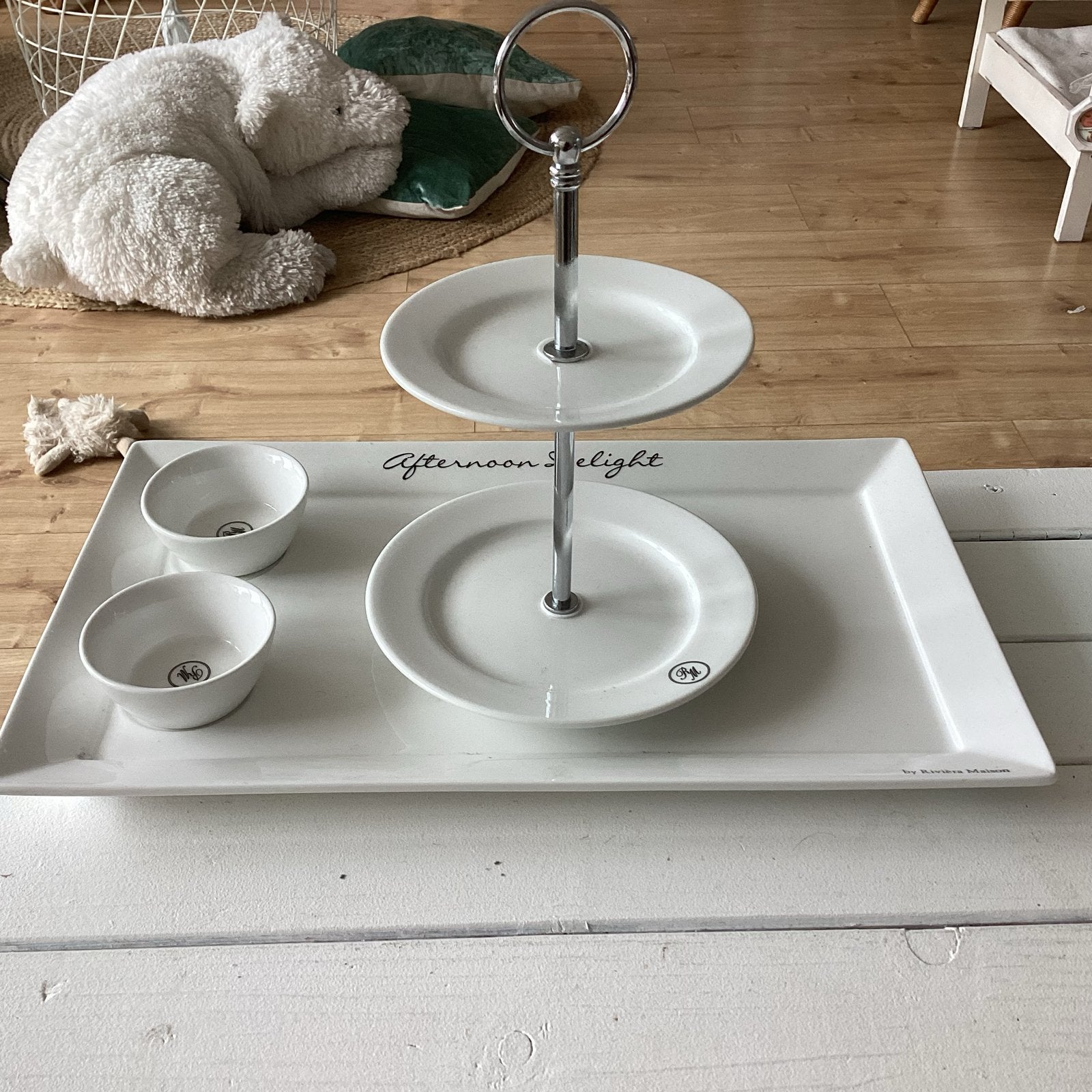Riviera Maison Afternoon Delight set - Zo goed als nieuw, Verzenden, Keramiek, Zo goed als nieuw, Overige stijlen