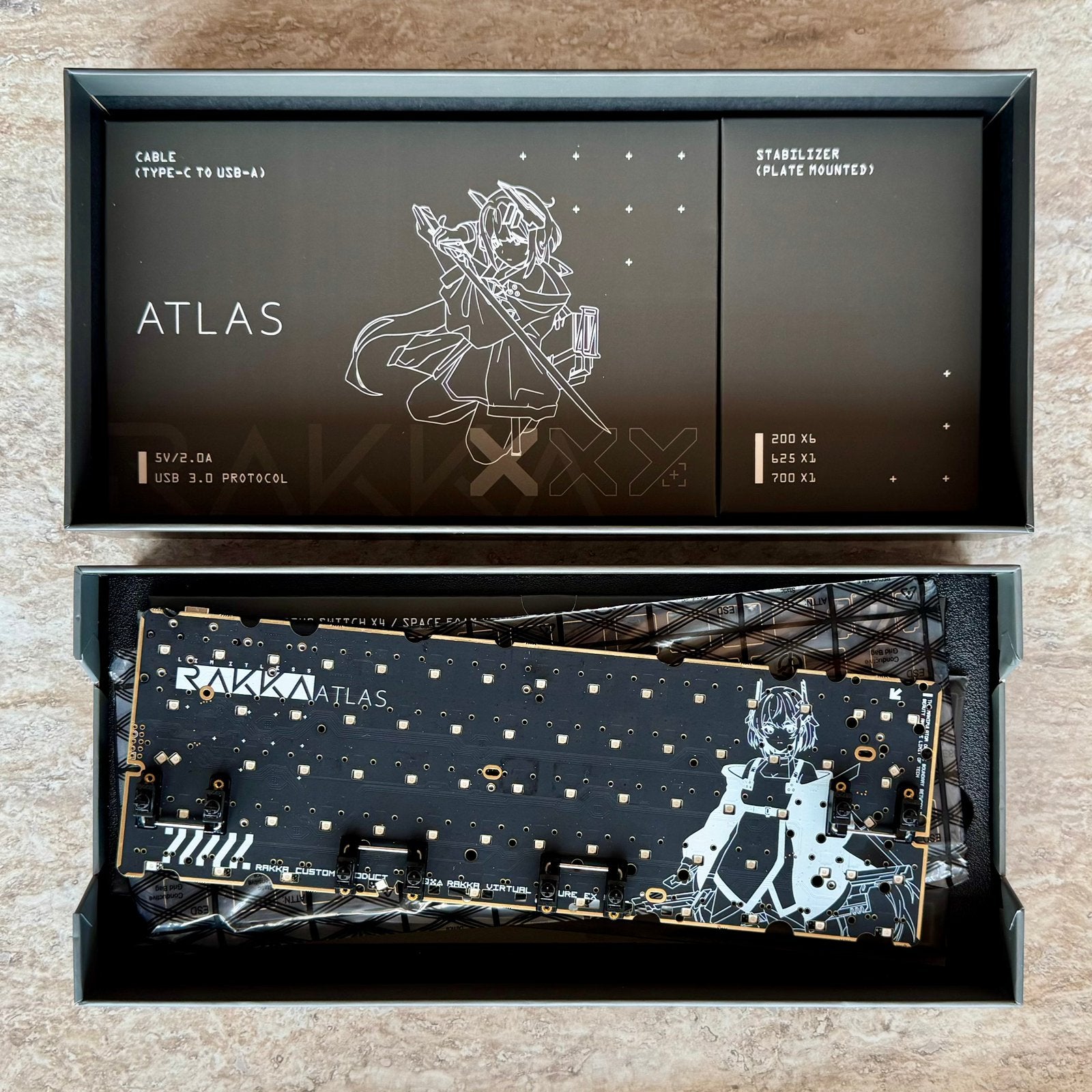 RAKKA Atlas, Hot-swappable, Nieuw, Ophalen of Verzenden, Qwerty