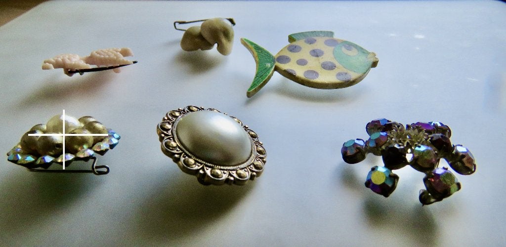10x Vintage Broches - Diverse Stijlen en Materialen, Overige materialen, Gebruikt, Met kristal, Overige kleuren