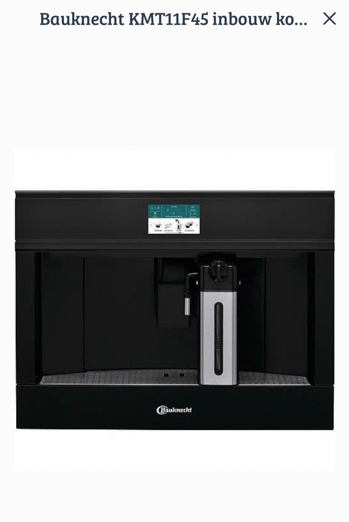 Bauknecht Inbouw Koffiemachine - 2 jaar oud KMT11F45, Ophalen, Gebruikt, Koffiemachine, Koffiebonen