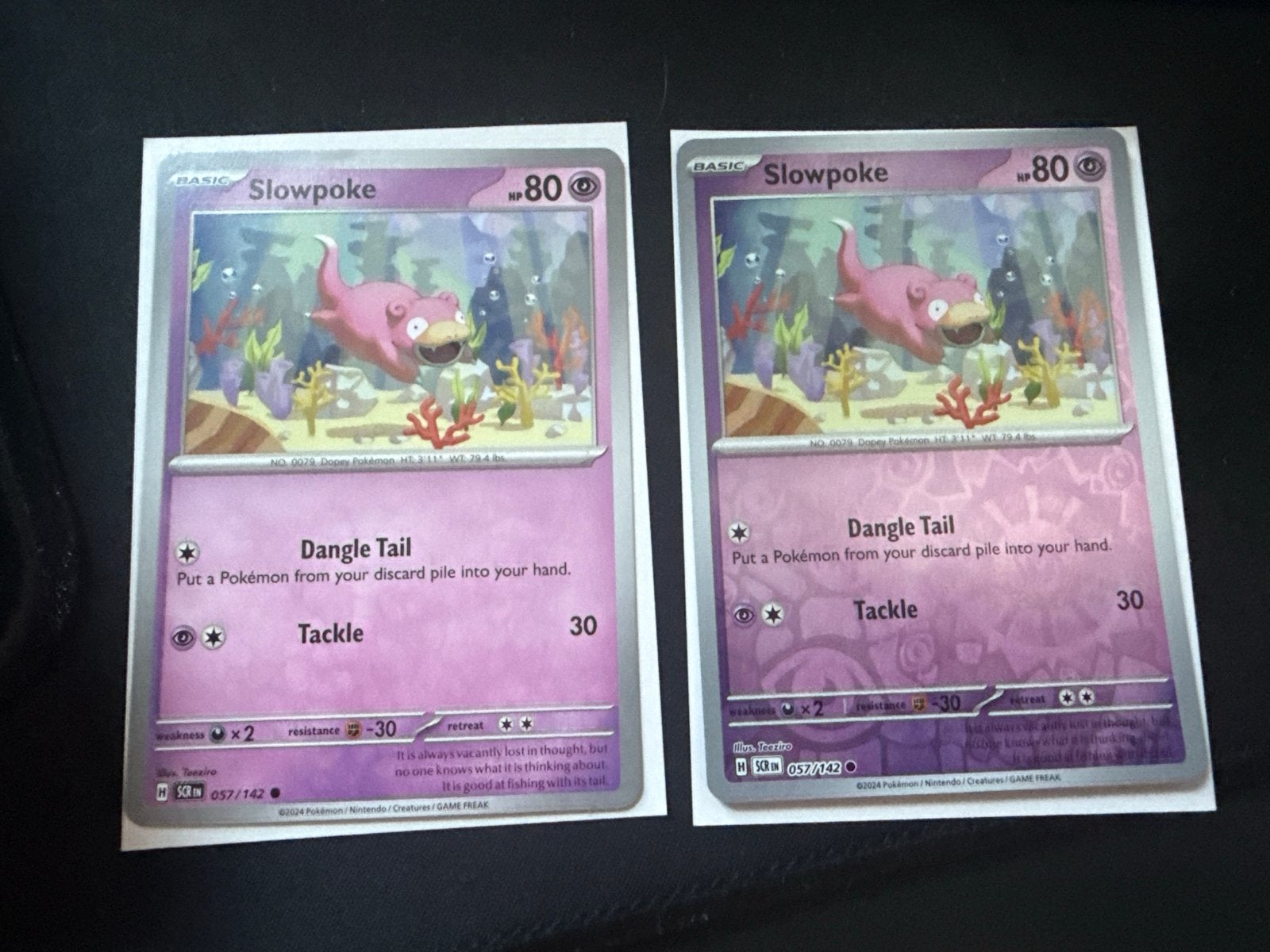 Slowpoke - Stellar Crown 057/142 Pokémon kaart, Ophalen of Verzenden, Gebruikt, Losse kaart
