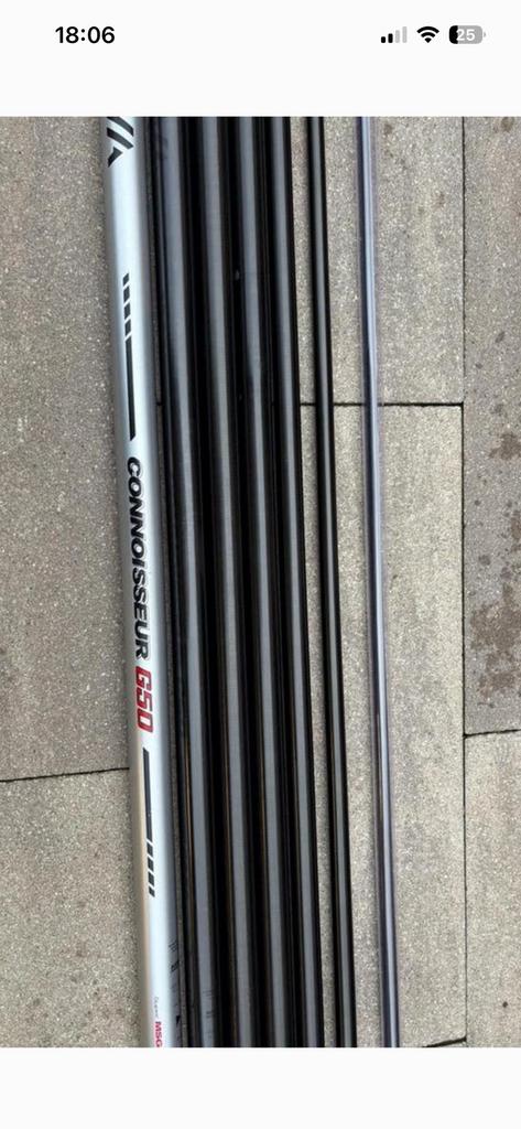 Daiwa connoisseur 9,50   13 meter, Ophalen, Zo goed als nieuw, Vaste hengel