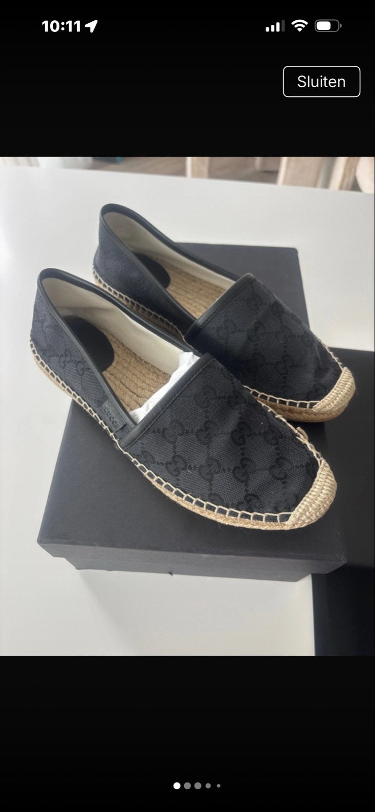 Gucci Instappers - Zo goed als nieuw, Kleding | Dames, Verzenden, Zo goed als nieuw, Zwart, Instappers