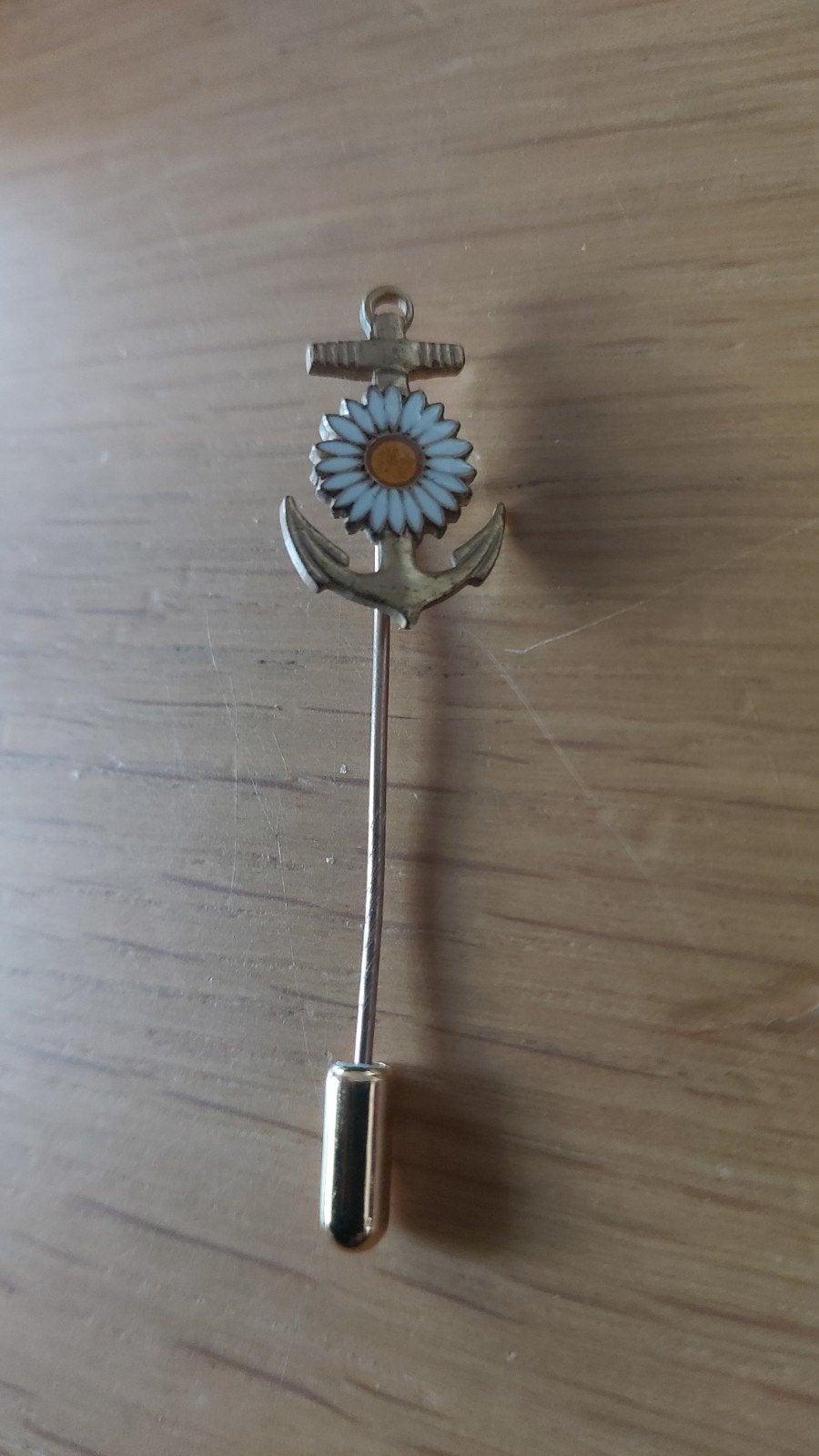 Koopvaardij  reversspeld met margriet, Overige materialen, 4 tot 7 cm, Gebruikt, Ophalen of Verzenden