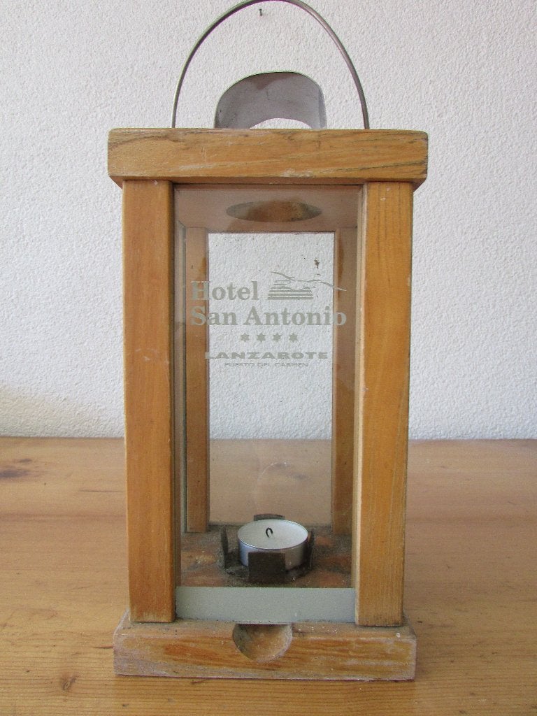 Windglas met waxinelichtje, Ophalen of Verzenden, Gebruikt, Glas