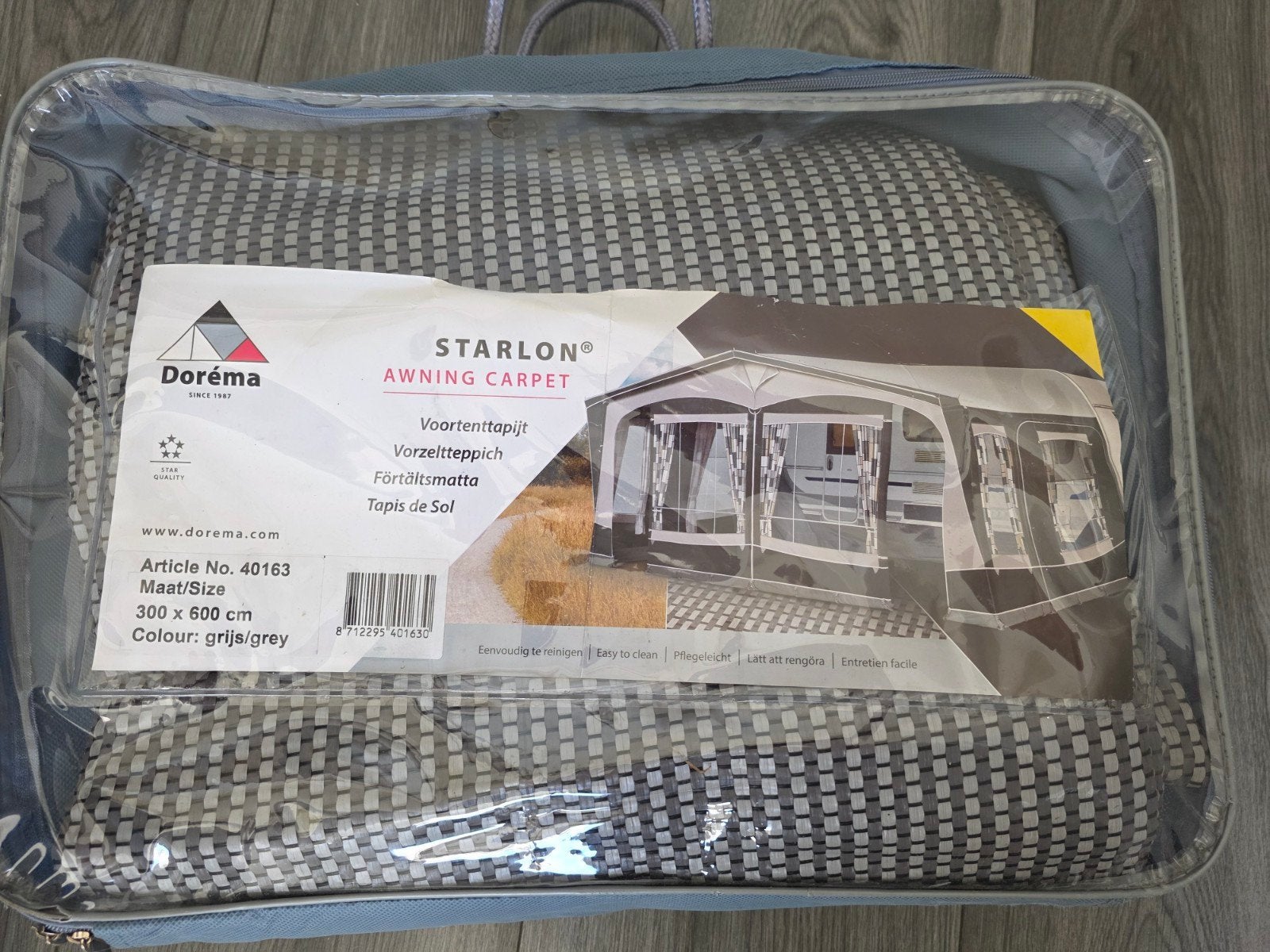 Dorema Starlon Voortenttapijt - Grijs/Grey 300x600 cm, Ophalen of Verzenden, Zo goed als nieuw