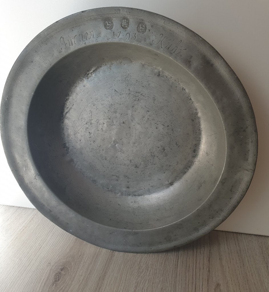 Tinnen schotel, Ophalen of Verzenden
