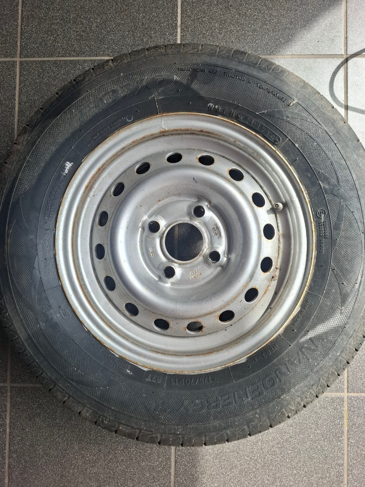 2 Stalen velgen + banden voor aanhanger/boottrailer 13 inch, Ophalen of Verzenden, Gebruikt
