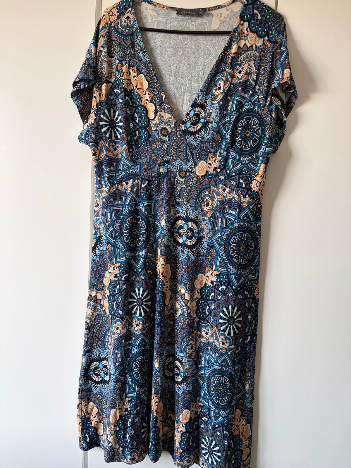 Geisha jurk met mandala print, maat XL/42, Meerkleurig, Maat 42/44 (L), Ophalen of Verzenden, Zo goed als nieuw