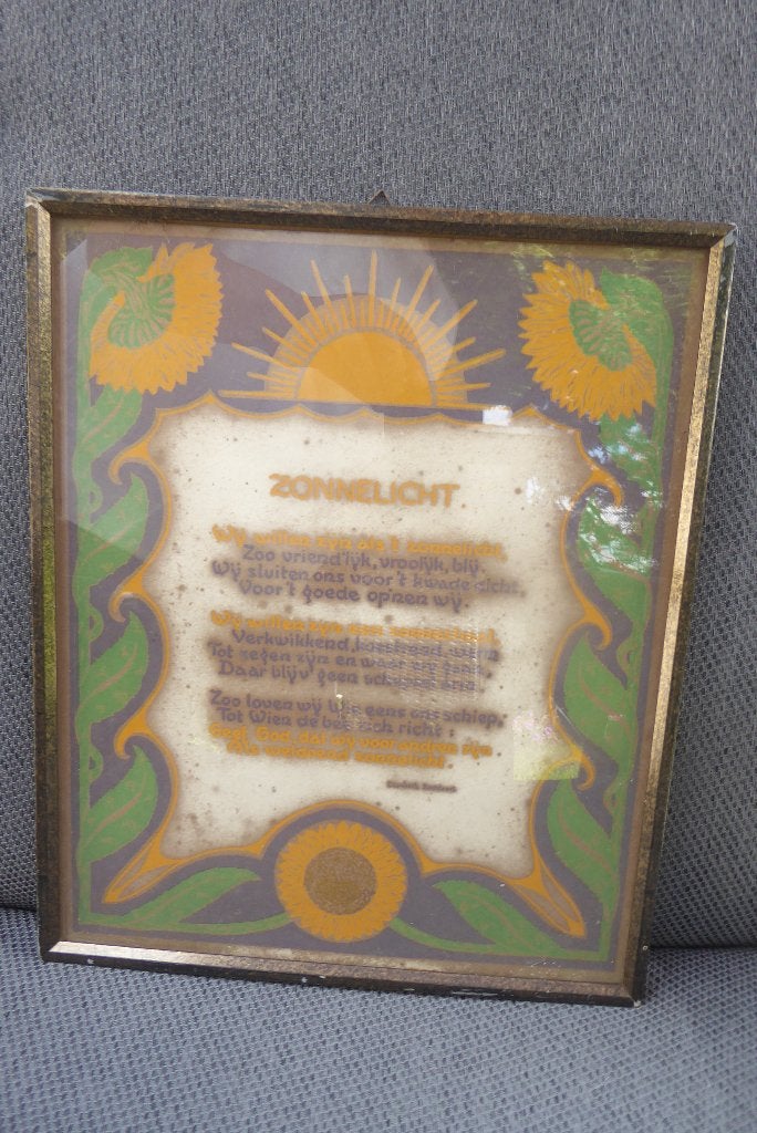 fraai gedicht Elisabeth Boddaert, amsterdamse school, Antiek en Kunst, Ophalen of Verzenden