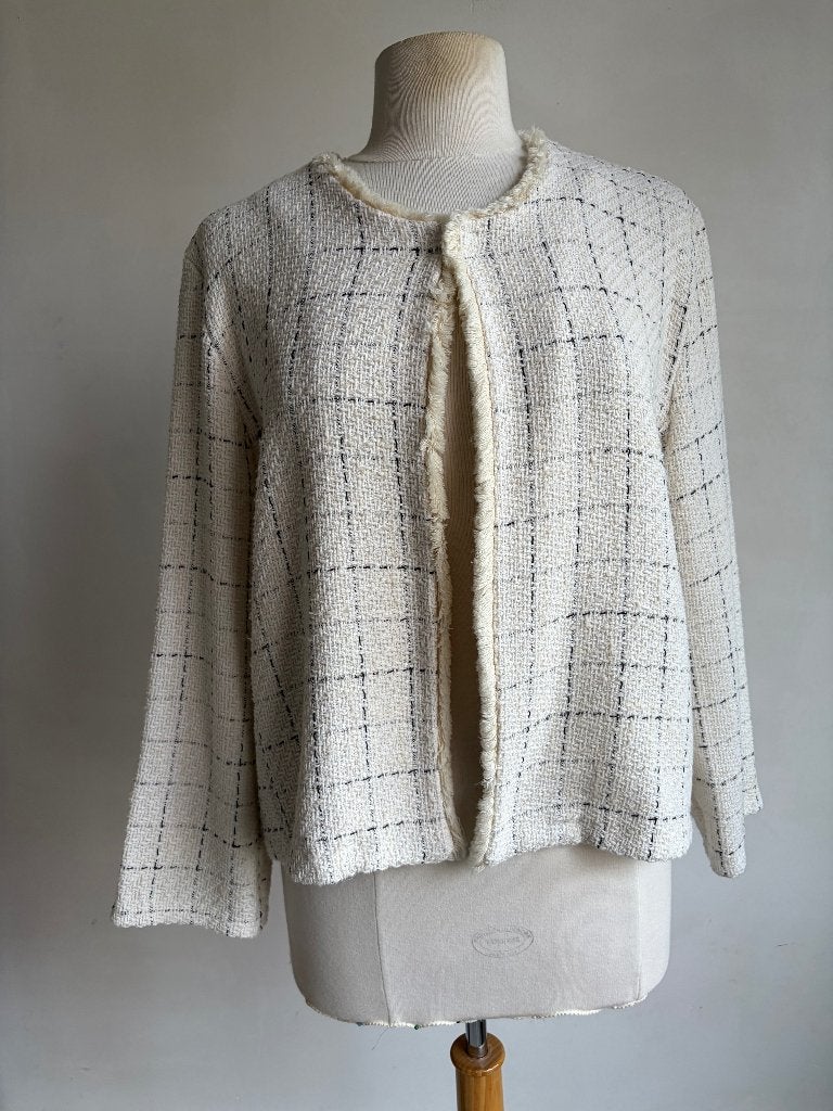 leo & ugo jasje vestje maat 6 beige zwart vest, Beige, Maat 42/44 (L), Ophalen of Verzenden, Zo goed als nieuw